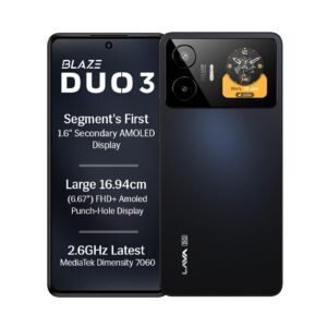Lava Blaze Duo 3 5G (Moonlight Black, 6GB RAM, 128GB Storage)
