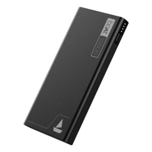 Boat Energyshroom PB300 10000 mAh 22.5W Fast Charging Power Bank, Carbon Black