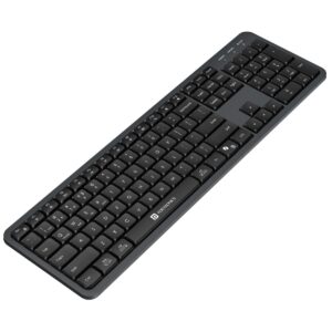 Portronics Akshr Prime Wireless Keyboard with Bluetooth + 2.4 GHz USB Receiver, Black